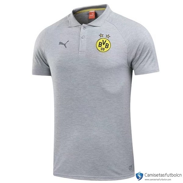 Polo Borussia Dortmund 2017-18 Gris Claro